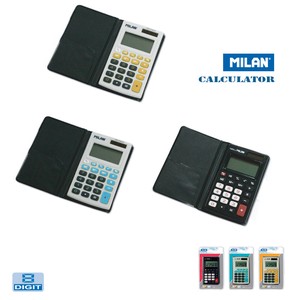 【カバー付手帳タイプ電卓】MILANカリキュレーター150208 電卓 ミラン