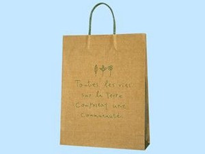 【廉価な紙袋】25チャームバッグ　ナテュールG
