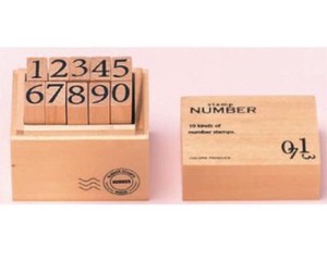 Handmade Pleasant Wood Box Stamp Number Stamp