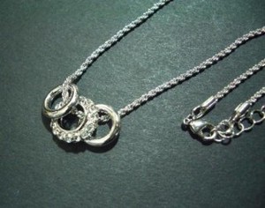 Rhinestone Necklace/Pendant Necklace Rings