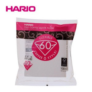 『HARIO』1月中旬以降入荷　V60用ペーパーフィルター酸素漂白03　100枚入り HARIO（ハリオ）