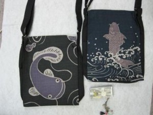 京都伝統の日本製　縁起物の染めバッグ　亀追加