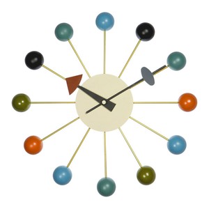 【人気商品】【ジョージ・ネルソン】ボールクロック　マルチカラー 掛け時計  デザイン雑貨