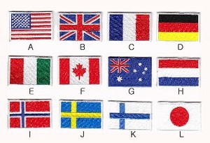 色んなパッチ揃えてます！アイロンで簡単接着！　USA&UK【アイロン国旗ワッペン】