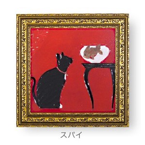 【愛くるしいにゃんこアート】アメリカ男性作家　ドミンゲス　アートフレーム「猫」「ねこ」