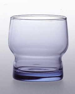 《日本製》スタックタンブラー ブルー(210ml)【HS】【強化グラス】【お冷グラス】