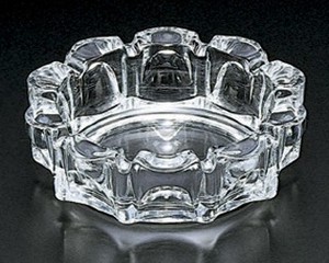 《日本製》ローラー　灰皿(中)【ガラス】【アッシュトレー】