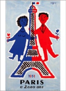 ■ポストカード■ サヴィニャック 「パリ2000年記念 1951年」