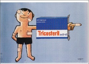 ※巻いた状態でのお届けです■輸入ポスター■ サヴィニャック 「Tricosterilの絆創膏」