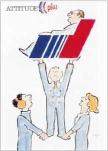 ※巻いた状態でのお届けです■輸入ポスター■ サヴィニャック 「Air France 1986年」