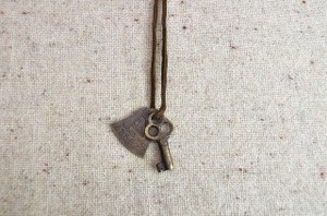 Leather Chain Antique Keyhole Neck
