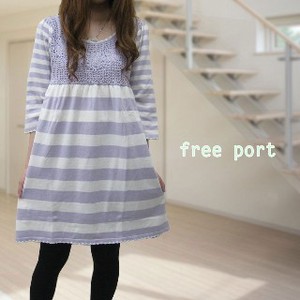 Casual Dress One-piece Dress Border