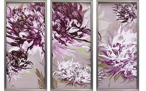 サリー　スカファーディ　アートフレーム【3枚セットアート】フラワー／花柄＜樹脂フレーム＞