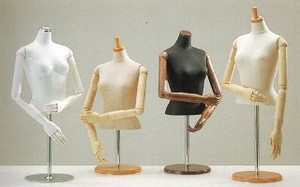 レディース卓上マネキン (ボディタイプ・腕付)