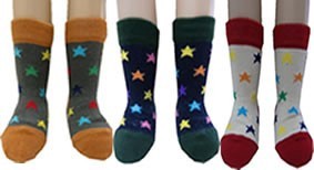 Babies Socks Colorful Stars Socks Made in Japan