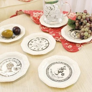 【モノトーンの上品な色合いと芸術的なタッチ】GC陶器10角コースターセット