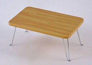 簡易に使用できる　メラミン折りたたみ簡易テーブル