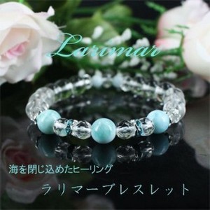 Genuine Stone Bracelet Aquamarine/Coral