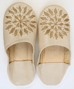 バブーシュ刺繍 S19生成x102ベージュ