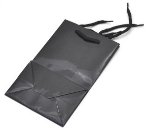 【ジュエリー・ケース・用品】プレゼント用や発送用などに♪　　小物用紙袋　黒　　2サイズ
