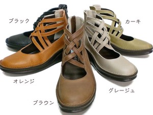 アンクルクロスストラップシューズ【22.0〜24.5】【革靴】