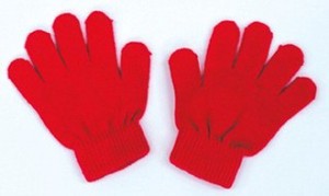【ATC】カラーのびのび手袋 赤 [001200]