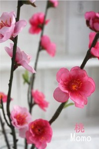 桃の花ピック 【造花】 03849