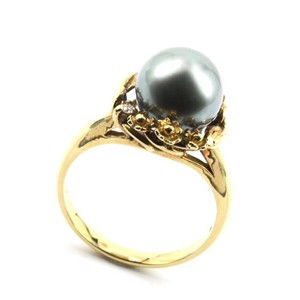 金戒指 能量石 珍珠