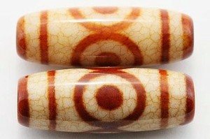 【天然石天珠ビーズ】龍紋天珠3.0cm 三眼【天然石 パワーストーン】