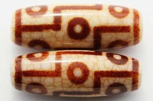 【天然石天珠ビーズ】龍紋天珠3.0cm 九眼【天然石 パワーストーン】