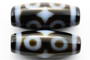 【天珠ビーズ】高級風化天珠2.0cm 六眼