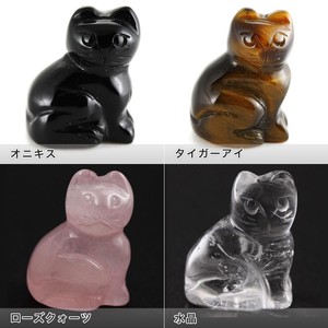 【彫刻置物】座り豆猫