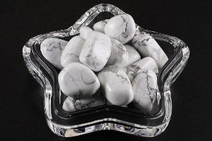 【天然石 置き石】タンブル型 (小) ホワイトハウライト 1kg