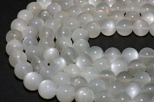 【丸ビーズ】ムーンストーン(シルバー) (3A) 10mm【天然石 パワーストーン】