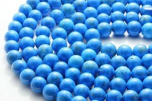 【丸ビーズ】ハウライトトルコ 8mm【天然石 パワーストーン】