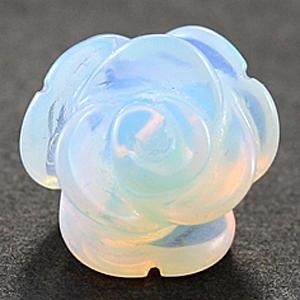 【モチーフビーズ】薔薇 (立体) 10mm オブシディアンオパール