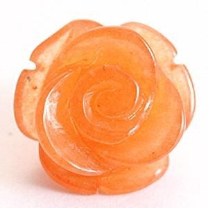 【モチーフビーズ】薔薇 (立体) 12mm レッドアベンチュリン