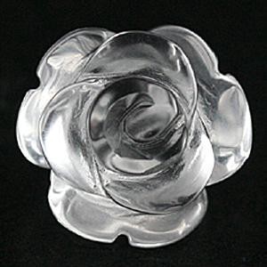 【モチーフビーズ】薔薇 (立体) 12mm 水晶