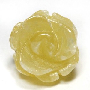 【モチーフビーズ】薔薇 (立体) 12mm アラゴナイト