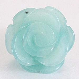 【モチーフビーズ】薔薇 (立体) 12mm アマゾナイト