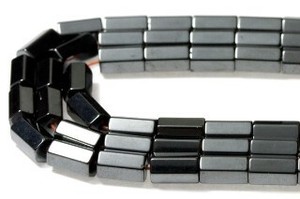 【天然石カットビーズ】磁気ヘマタイト シリンダーカット 5x8mm【天然石 パワーストーン】