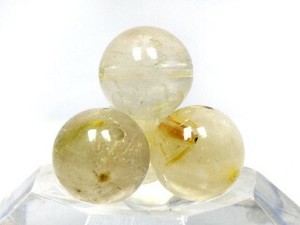 【天然石丸ビーズ】ルチルクォーツ 1粒売り【天然石 パワーストーン】
