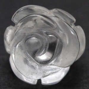 【モチーフビーズ】薔薇 (立体) 10mm 水晶