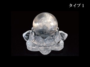 【店舗備品】蓮花玉台(約40mm) 水晶【天然石 パワーストーン】