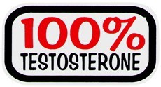 ステッカーNo,017 100% TESTOSTERONE　　輸入　スタンダード