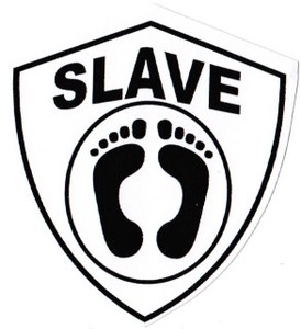 ステッカーNo,041 SLAVE FOOT　輸入　スタンダード