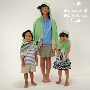 【今治タオル】フード付きの可愛いタオル　MUSASABI・MOMONGA　MULTI-STRIPES