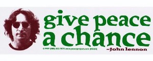 GIVE PEACE A CHANCE（ジョン・レノン）　輸入アメリカン雑貨メッセージ