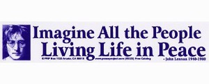 LIVING LIFE  IN PEACE（ジョン・レノン）　輸入アメリカン雑貨メッセージ