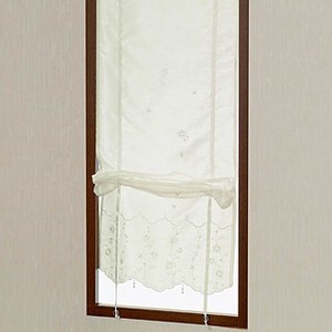 【小窓用カーテン】シェード風のスタイルですっきりとした窓辺に　丈が調節できる　リボンミュゼ